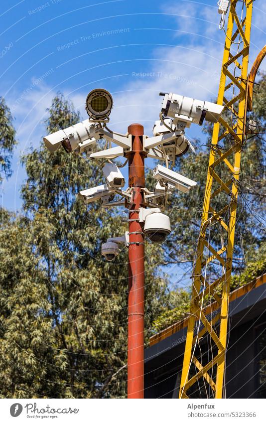 Somebody's watching you Kamera Überwachungskamera Sicherheit Überwachungsstaat Kontrolle beobachten Videokamera überwachen Schutz Technik & Technologie