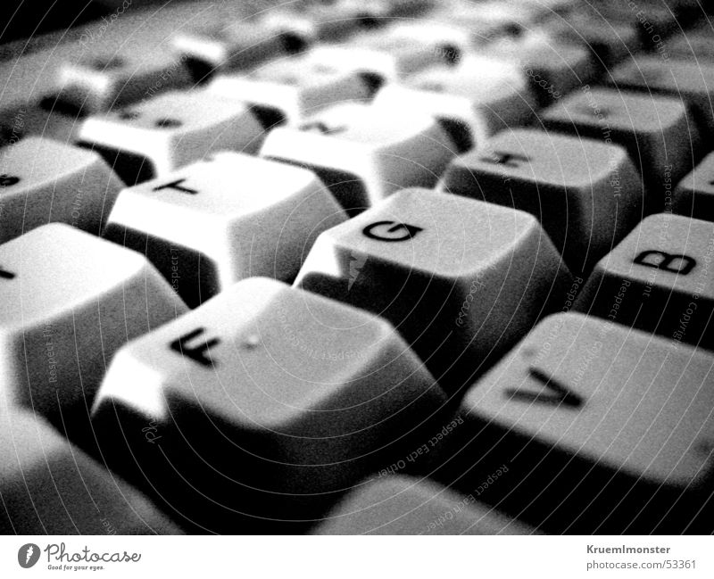 Black&White Tastatur schwarz weiß Buchstaben