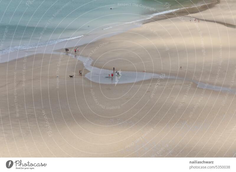 bretonische Küste wandern Erholung Tag Farbfoto MEER Freiheit Tag am Strand Außenaufnahme Schönes Wetter Natur Umwelt Sandstrand bewölktes Wetter minimalistisch