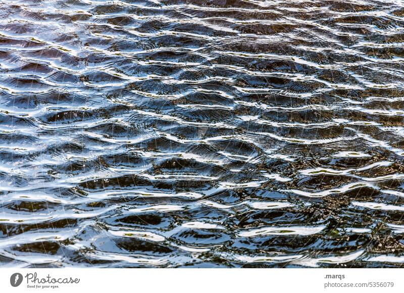 Wasseroberfläche wasserbewegung beruhigend angenehm wellig Strukturen & Formen Muster Wellen Meerwasser Wellengang Wellenschlag Wellenform blau Ozean