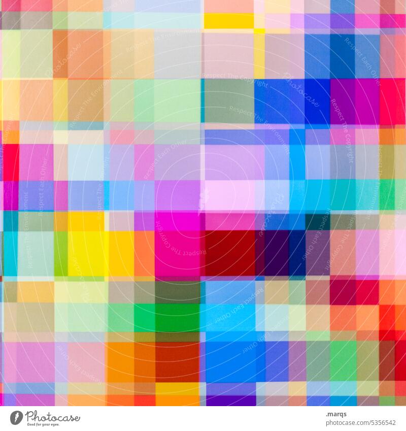 Kleinkariert Muster abstrakt Nahaufnahme Mosaik Doppelbelichtung Farbe mehrfarbig verrückt modern trendy außergewöhnlich Design Stil Strukturen & Formen