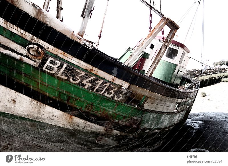 Altes Boot Wasserfahrzeug Verfall Meer Normandie alt