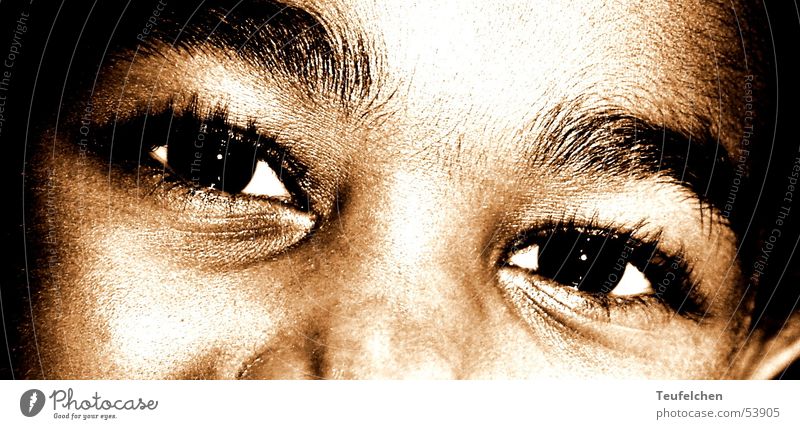 Kinderaugen Mädchen Afrika Afroamerikaner Kindergarten Hautfarbe süß Auge Gesicht Anschnitt lachen