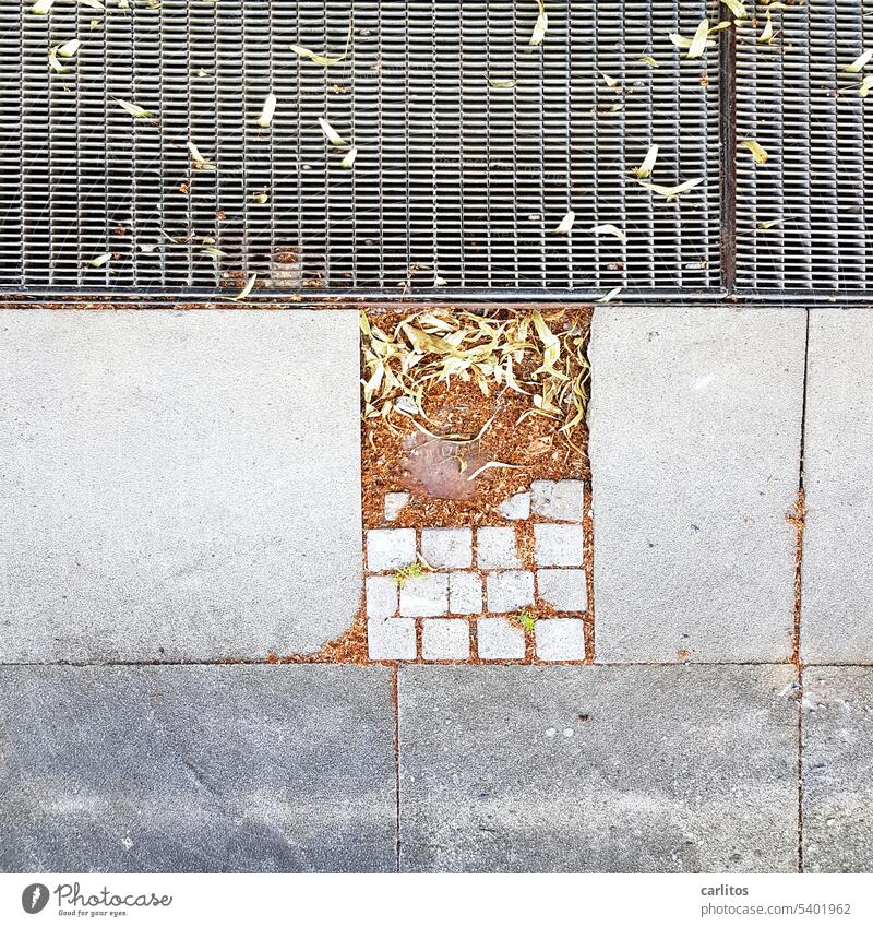 Flickwerk | Mondrian Street Art Platten Pflaster Granulat Gitter Blätter Ausbesserung Tetris