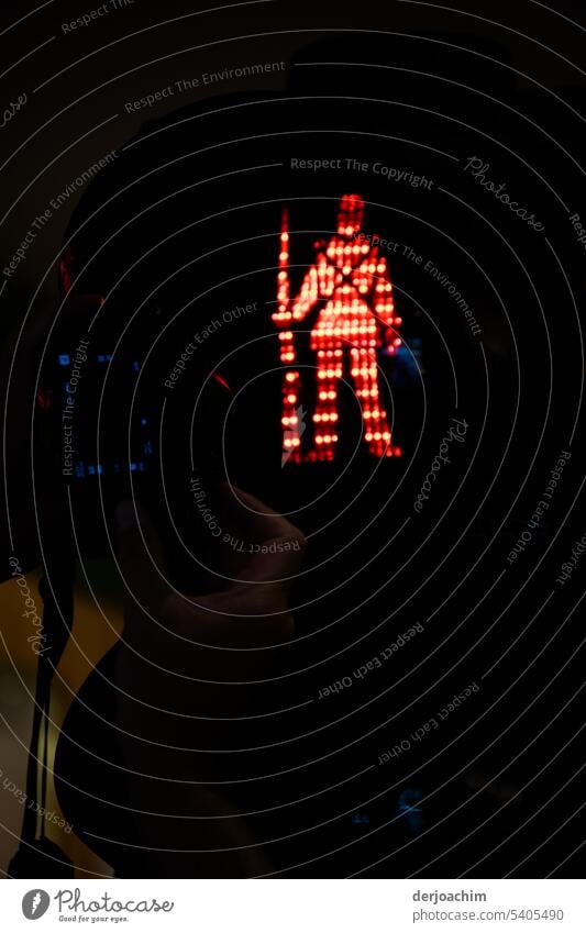 In der ganzen Welt unterwegs : Ampelmännchen in Dänemark ampelmännchen Fußgängerampel Silhouette Symbole & Metaphern leuchten Kunstlicht Piktogramm Sicherheit