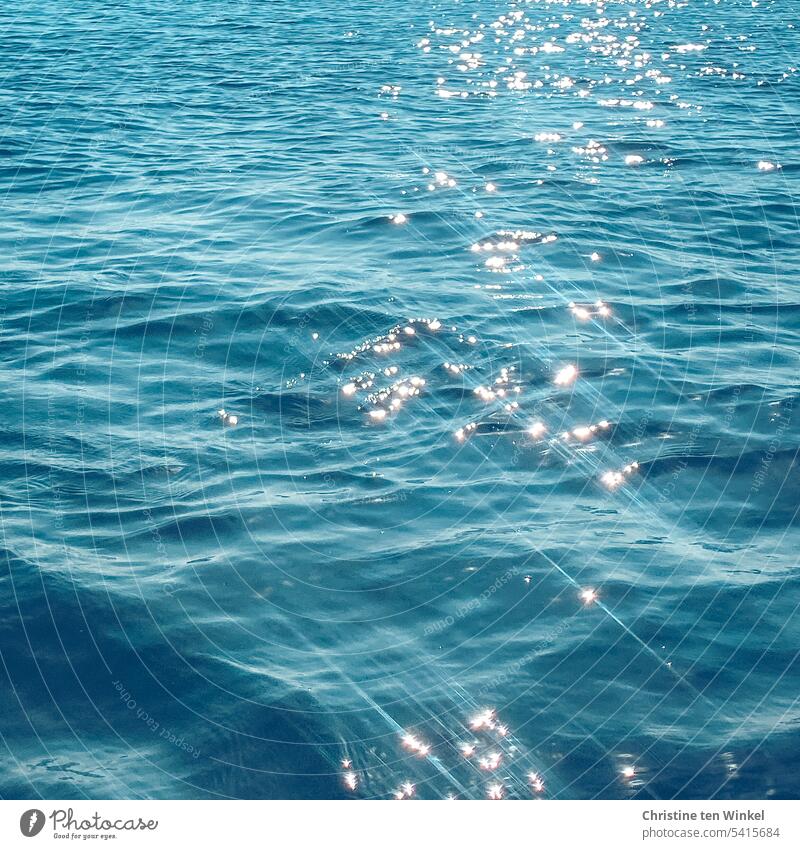 immer wieder | auf das glitzernde Meer schauen Wasser Sonnenlicht Nordsee Schönes Wetter ruhiges Wetter Lichtreflexe im Wasser Hintergrundbild Tag glänzen schön