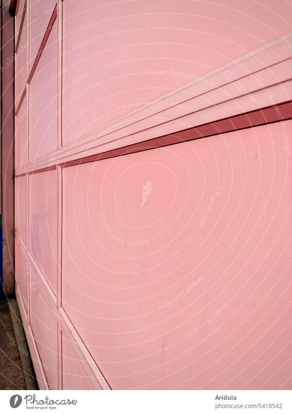 Rosa Wand rosa Fassade Fläche Flächen Strukturen & Formen Muster Architektur Linie Gebäude Haus