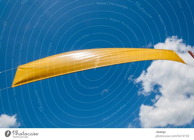 Banner banner Himmel gelb blau Schönes Wetter Wolken Wind werbebanner
