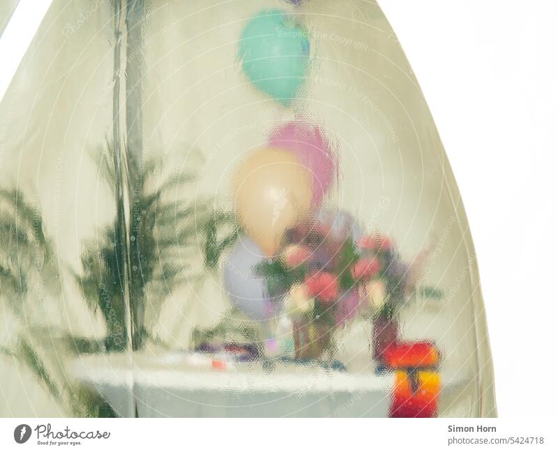 Hochzeitspavillon Pavillon Schmuck Dekoration Luftballon Blumenschmuck verschwommen undurchsichtig bunt abstrakt Farbenspiel Dekoration & Verzierung Farbwechsel