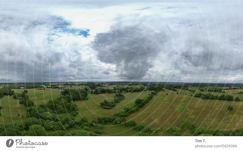 Pommern Landschaft Himmel pommern wolken Natur Polen zlocieniec Sommer drohnenfoto