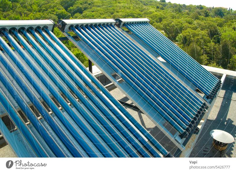 Vakuum-Solaranlage zur Warmwasserbereitung solar Panel Tube Wasser Heizung System blau Sammler Kraft SWHS neu geliosystem kroof Sonne Himmel Brennstoff Zelle