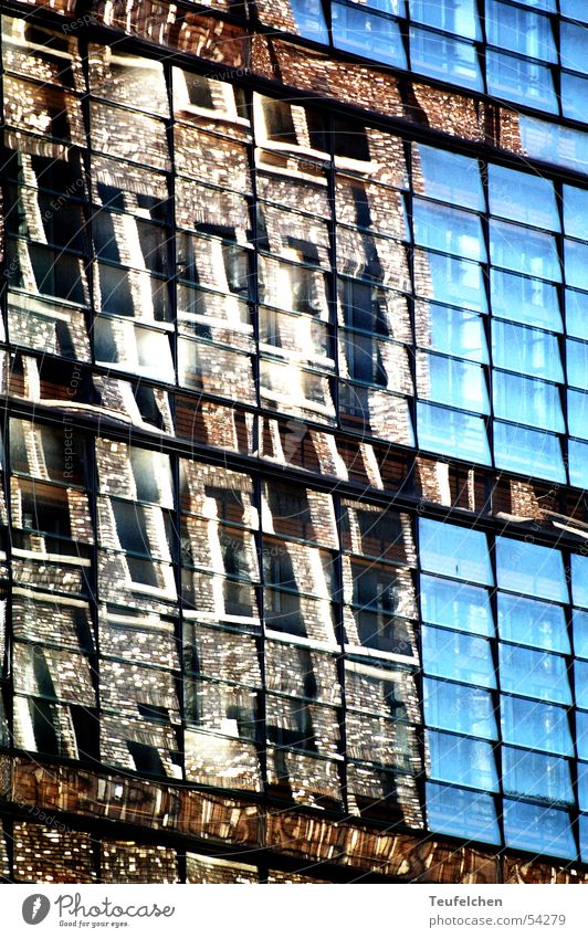 Fensterspiegel Potsdamer Platz Haus Spiegel Etage Quadrat Hauptstadt Reflexion & Spiegelung Sonne Arbeit & Erwerbstätigkeit Stadtteil Glas Architektur