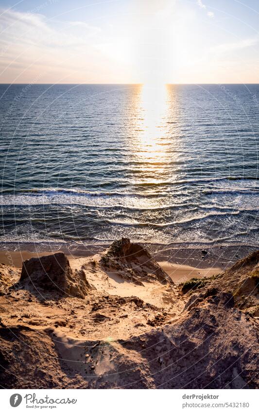 Sonnenuntergang mit Dünen am Strand von Rubjerg in Dänemark Sand Farbfoto Erholung Strandleben Ferien & Urlaub & Reisen baden Erholungsgebiet Urlaubsstimmung