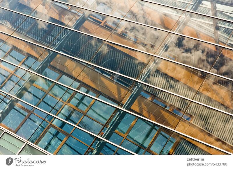 Glasfassade architektur berlin büro cdu cdu-hauptquartier city deutschland fenster froschperspektive gebäude glasfassade hauptstadt haus himmel hochhaus