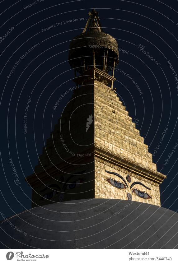 Nepal, Himalaya, Kathmandu, Boudhanath Stupa Architektur Baukunst Gesicht menschenähnliches Gesicht Tempel Buddhismus buddhistisch Sehenswürdigkeit