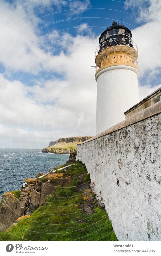 Großbritannien, Schottland, Isle of Skye, Leuchtturm am Neist Point Niemand Ausschnitt Teil Teilansicht Teilabschnitt Anschnitt Teil von Detail Atlantikküste