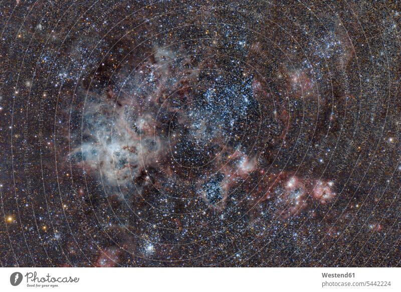 Namibia, Region Khomas, bei Uhlenhorst, Astrofoto des Emissionsnebels NGC 2070 oder des Tarantel-Nebels in der Großen Magellanschen Wolke mit einem Teleskop