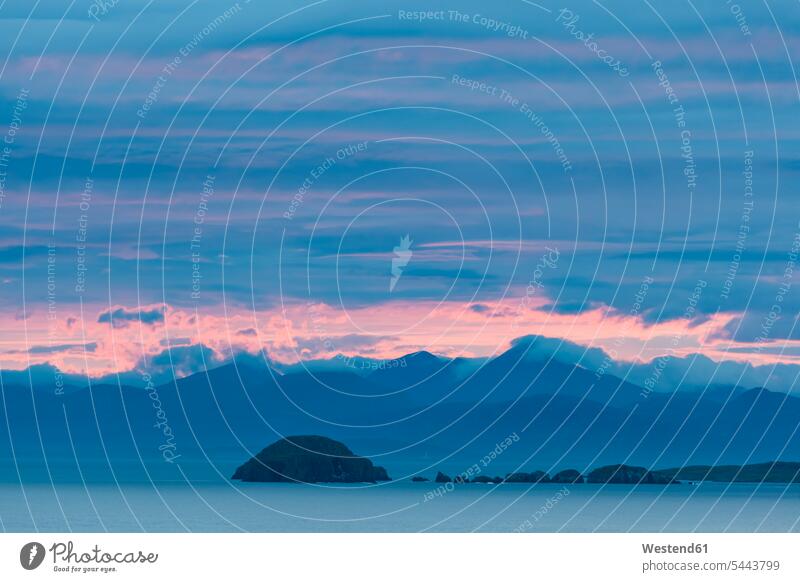 Großbritannien, Schottland, Isle of Skye, Wolke Wolken Abendstimmung bewölkt Bewölkung bedeckt Bewoelkung wolkig bewoelkt Schönheit der Natur