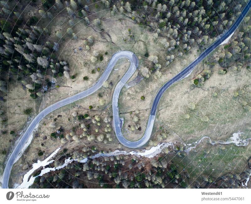Italien, Südtirol, Dolomiten, Passo di Falzarego Schönheit der Natur Schoenheit der Natur Luftaufnahme Luftaufnahmen Vogelperspektive Luftbild Luftbilder