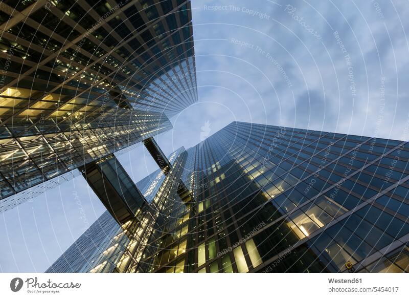 Deutschland, München, Fassaden der Highlight Towers von unten gesehen modern Niemand Ausschnitt Teil Teilansicht Teilabschnitt Anschnitt Teil von Detail