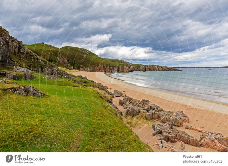 Großbritannien, Schottland, Schottische Highlands, Ceannabeinne Beach Küste Küstenlandschaft Tag am Tag Tageslichtaufnahme tagsueber Tagesaufnahmen