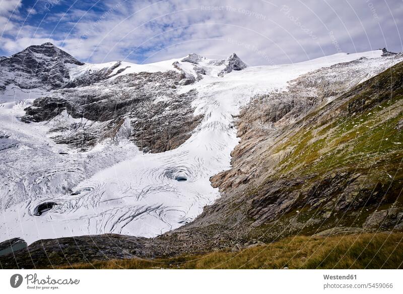 Gletscher, Grossvendediger, Tirol, Österreich Kälte Ansicht Ausblick Überblick Travel Ice Wolken außen draußen im Freien am Tag Tagesaufnahme Tagesaufnahmen