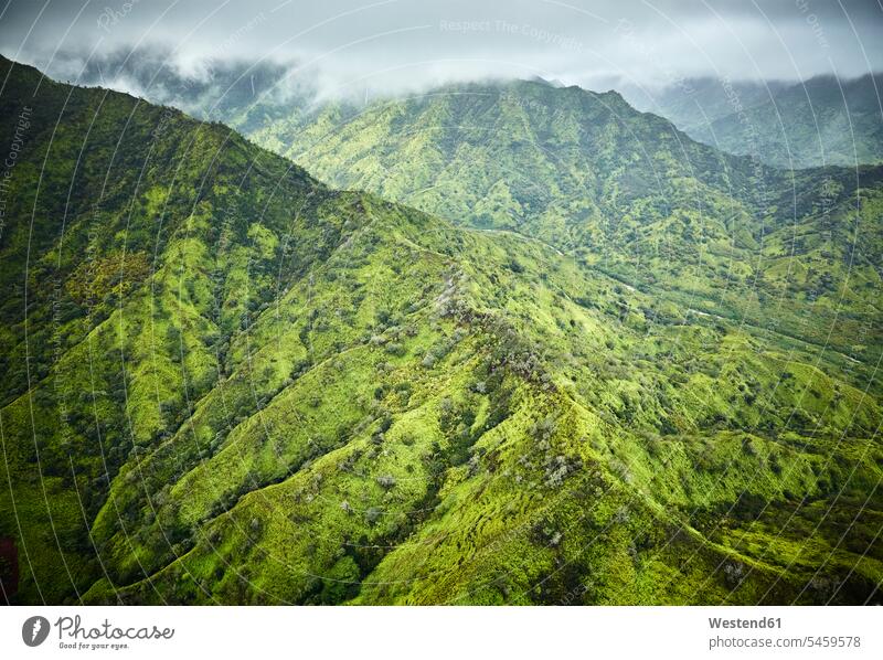 USA, Hawaii, Kauai, Na Pali Küste landschaftlich, Luftaufnahme Küstenlandschaft grün Landschaft Landschaften Kueste Kuesten Landschaftsaufnahme