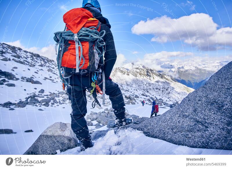 Gruppe von Bergsteigern, Grossvendediger-Gletscher, Tirol, Österreich Leute Menschen People Person Personen Europäisch Kaukasier kaukasisch Gruppe von Menschen