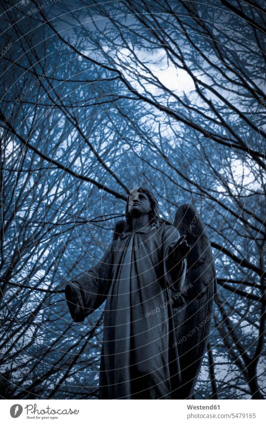 Deutschland, Köln, Engelsstatue auf dem Melatenfriedhof Erinnerung erinnern Rätselhaft Geheimnisvoll Wundersam Raetselhaft Andacht andaechtig andächtig Ruhe