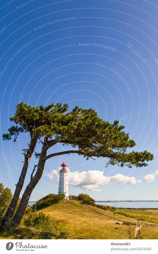 Deutschland, Mecklenburg-Vorpommern, Dornbusch-Leuchtturm vor der Küste der Insel Hiddensee ländliches Motiv nicht städtisch Außenaufnahme außen draußen