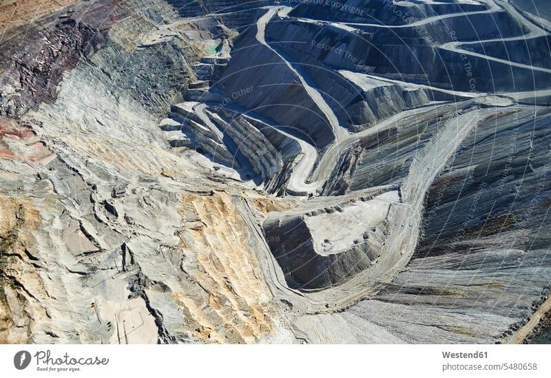 USA, Arizona, Luftaufnahme einer in Betrieb befindlichen Goldmine südlich von Tucson Reise Travel Luftaufnahmen Vogelperspektive Luftbild Luftbilder