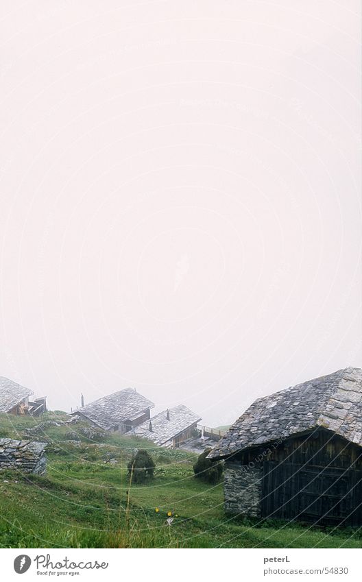 Bergwanderung Nebel wandern Stimmung Hütte Berge u. Gebirge Wetter Traurigkeit
