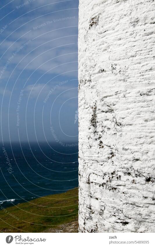 Parallelwelt | weiß blau grün Meer Atlantik Küste Irland Wiese Feld Republik Irland Wellen Wasser Himmel