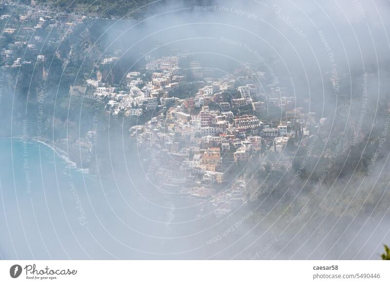Schöne Wolken über Positano an der Amalfiküste, Italien MEER reisen Cloud Küste Berge u. Gebirge Ansicht Himmel Campania Wasser Strand Architektur mediterran