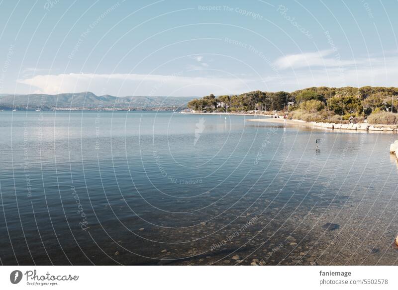Ausblick von der Île du Gaou Six-Fours Provence Côte d'Azur Sommerurlaub Aussicht Insel Meer Mittelmeer Idylle Südfrankreich glasklar klares Wasser