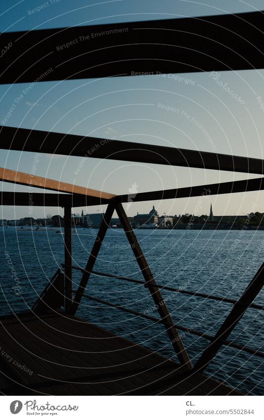 kopenhagen Kopenhagen Stadt Dänemark Wasser Architektur Skyline Hafen Brücke