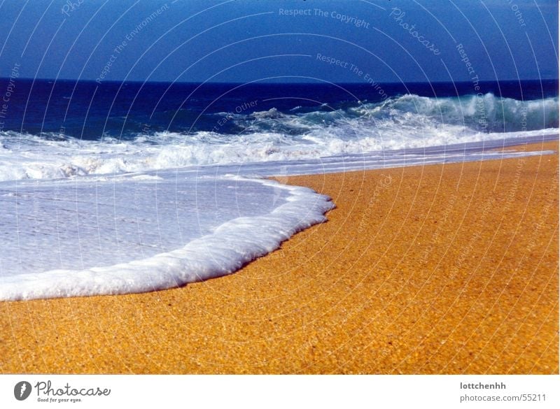 Traumstrand Portugal Meer Strand Sommer Badeurlaub Ferien & Urlaub & Reisen gelb Sonne Sand blau