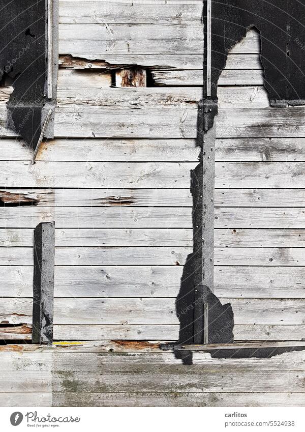 quergestreift |  Bretterwand Holz Verkleidung Holzverkleidung Wand Fassade Haus Gebäude Architektur Strukturen & Formen Muster Detailaufnahme abstrakt alt