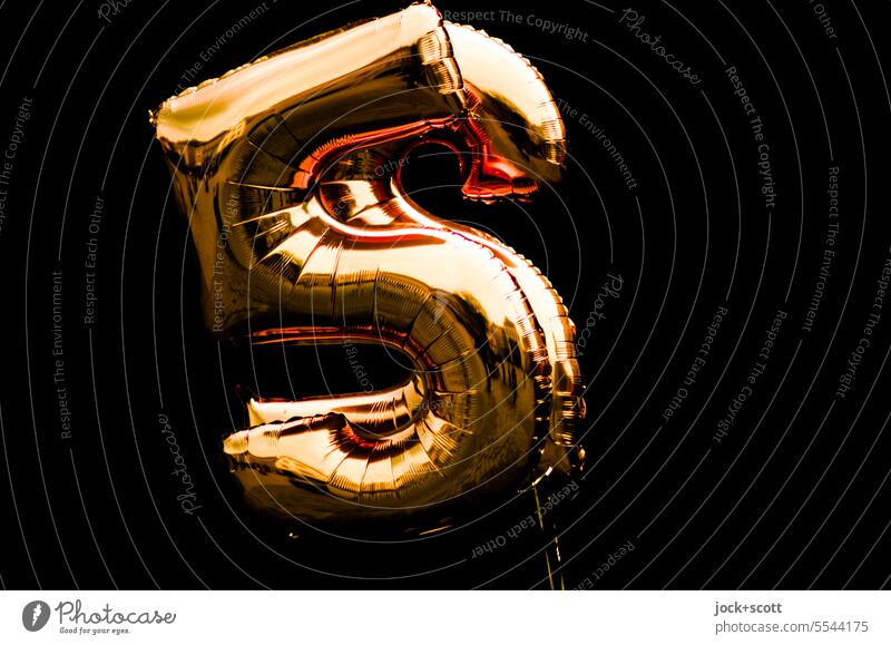 25 Goldene Luftballons Ziffern & Zahlen gold Jubiläum Geburtstag Nummer Hochzeit Feste & Feiern Party Dekoration & Verzierung Fröhlichkeit Lebensfreude Glück