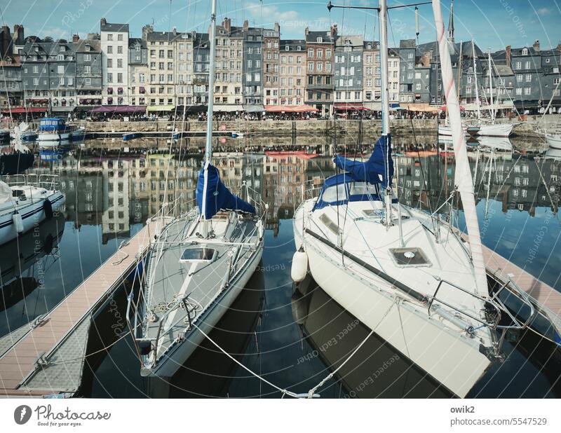 Bonfleur Honfleur Vieux Port Alter Hafen Boote Außenaufnahme Ferien & Urlaub & Reisen Tourismus Frankreich Normandie Sehenswürdigkeit Altstadt historisch alt