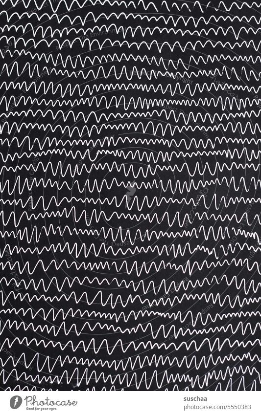 wellenlinien Welle Linie Wellenlinien Gekrakel schwarz-weiss graphisch abstrakt Strukturen & Formen Muster Design Kreativität Grafik u. Illustration Papier