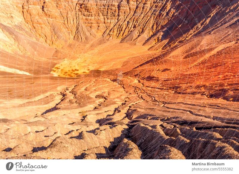 Der Ubehebe-Krater im Death Valley National Park Landschaft Tal des Todes im Freien Natur Himmel reisen wüst Horizont Hügel wandern Vulkan Todestal-Nationalpark