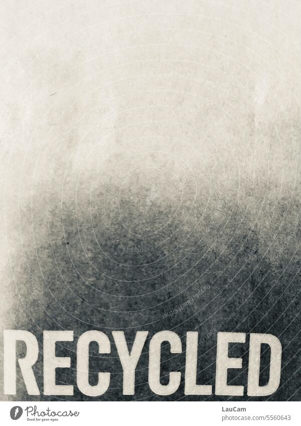 Recycled Recycling wiederverwerten Wiederverwertung umweltfreundlich Umweltschutz Müll Entsorgung ökologisch Papier Papierverpackung Verpackung wiederverwenden