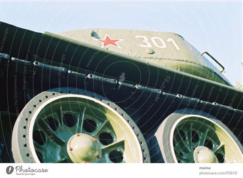 panzer Russen rot Armee Krieg erinnern gepanzert Frieden Rad Ende Stern (Symbol)