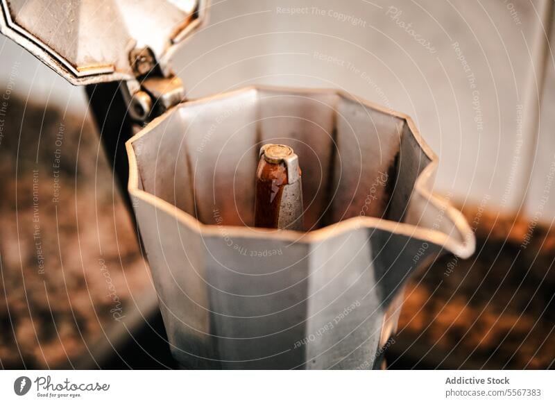 Espresso-Eleganz zu Hause Herdplatte Herstellerin rostfrei Stahl Kochfeld Fliesen u. Kacheln Aufkantung verziert heimwärts brauen Italienisch Kaffee Topf Küche