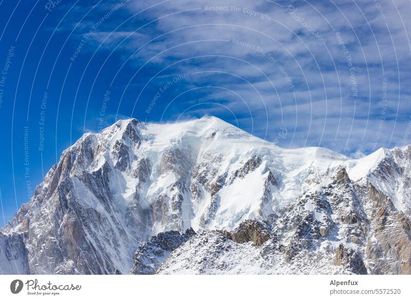 Mont Blanc Mont Blanc Massiv Berge u. Gebirge Schnee Gletscher Gipfel Abenteuer Alpen Eis Bergsteigen weiß Italien Frankreich Europa hoch Bergmassiv