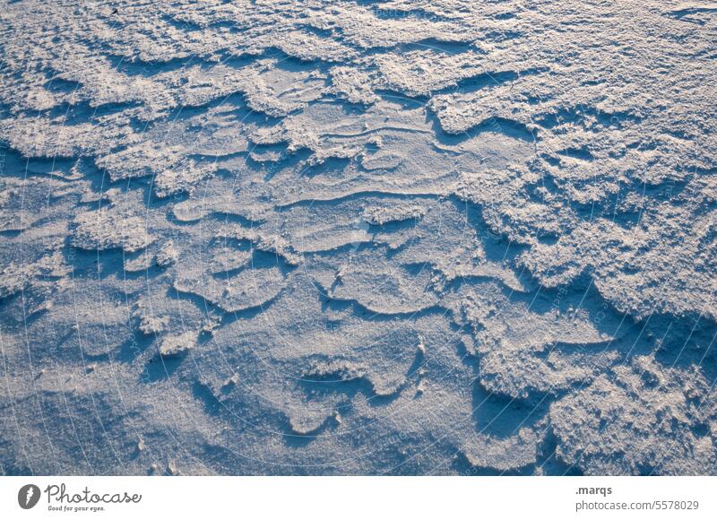 Schneelandschaft Winter gefroren Textur Frost Bodenbelag weiß schön verschneit Hintergrundbild Strukturen & Formen Klimawandel kalt Umwelt Eisschollen