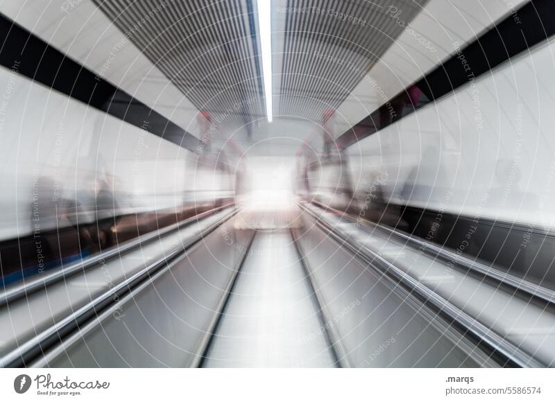 Underground Tunnel Bewegung Bewegungsunschärfe Zukunft Geschwindigkeit abstrakt Wege & Pfade
