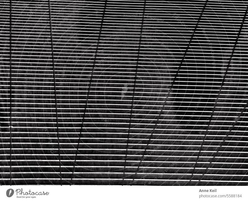 Linien, Diagonale schwarz weiss Linien und Formen Muster Strukturen & Formen minimalistisch Streifen Design diagonal Detailaufnahme