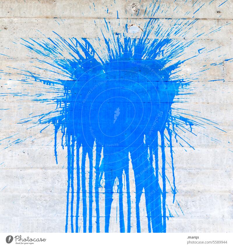 Klecks beschmiert schmiererei fleck graffito wand wandmalerei graffiti Jugendkultur Dekoration & Verzierung Vandalismus Farbbeutel flüssigkeit Kreativität